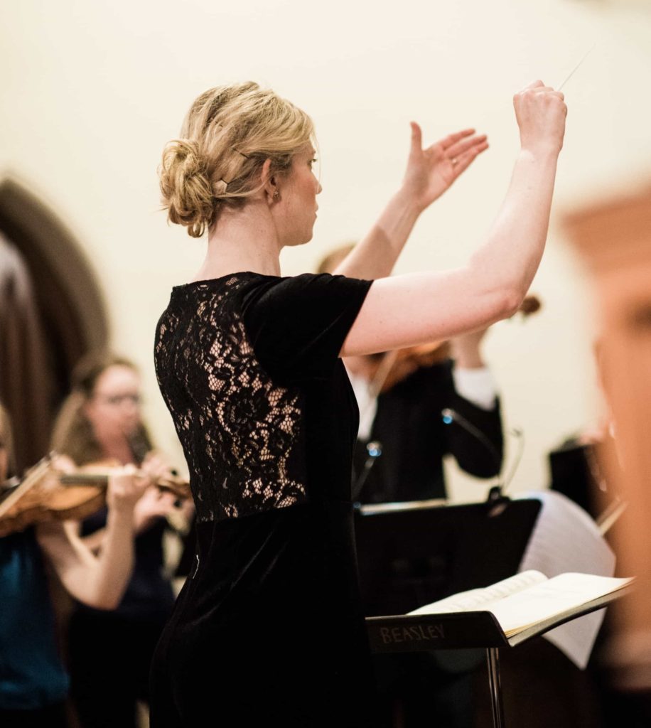 Emily Isaacson conducts Classical Uprising in the Portland Bach Experience.