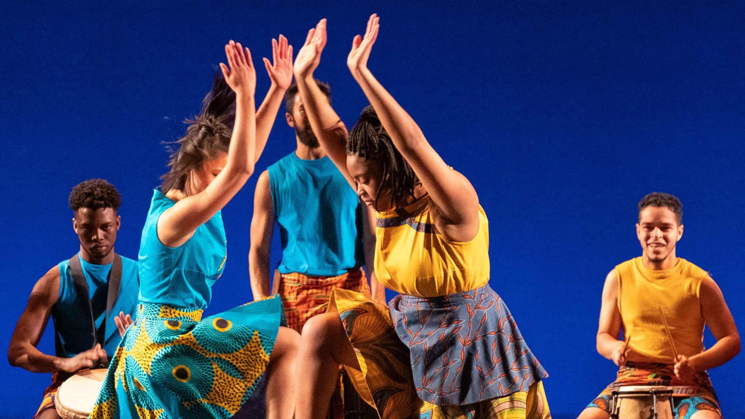 Students perform with Kusika, the student African American dance ensemble. Press photo courtesy of Williams College.