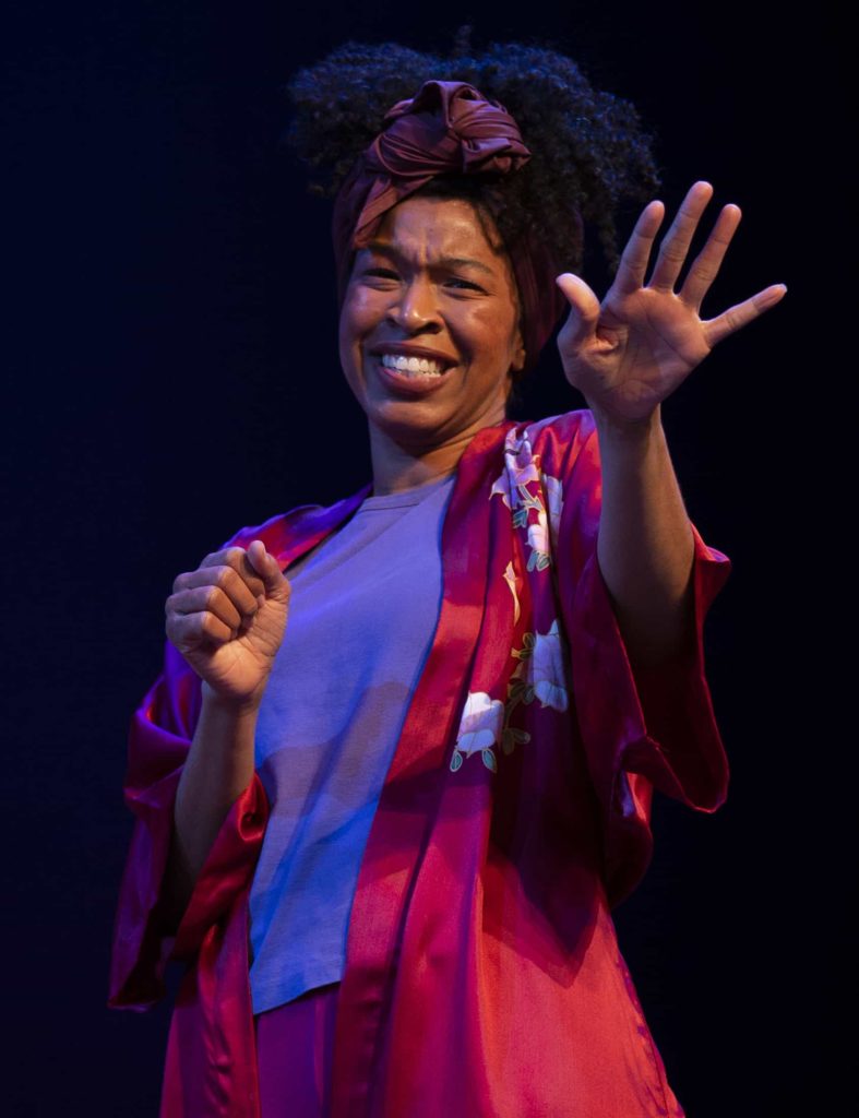 Maya Loren Jackson performs in 2021 in Barrington Stage's annual 10x10 festival of 10 new short plays. Press photo courtesy of BSC