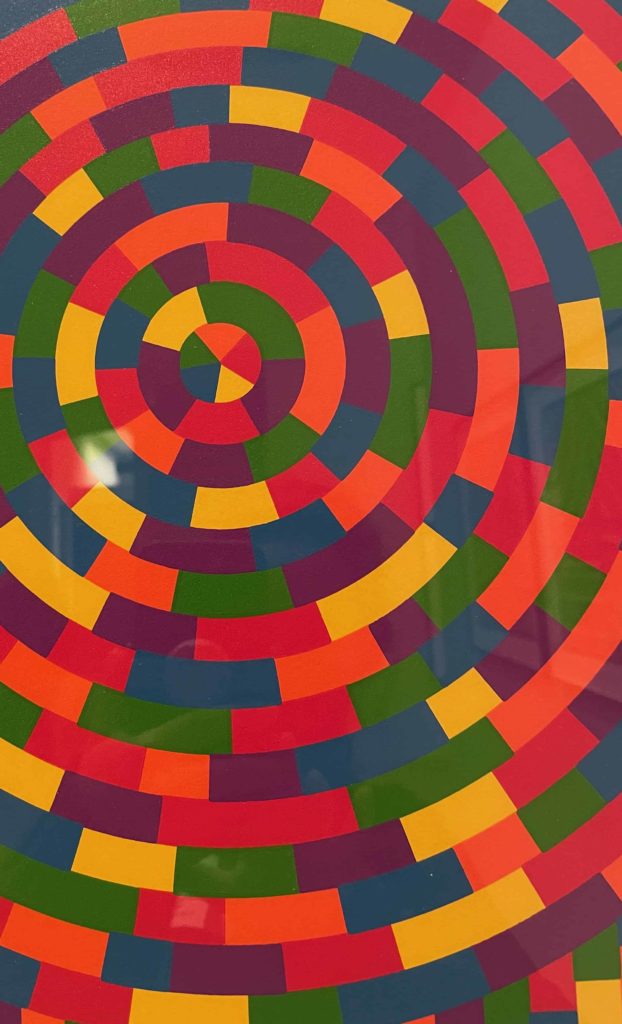 Sol LeWitt's print Circle with Broken Bands within a Square appears in Strict Beauty at the Williams College Museum of Art. Press image by Kate Abbott courtesy of WCMA