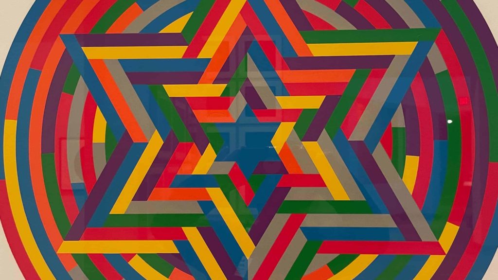 Sol LeWitt's Shul Print, a vividly colorful Star of David, appears in Strict Beauty at the Williams College Museum of Art. Press image courtesy of WCMA.