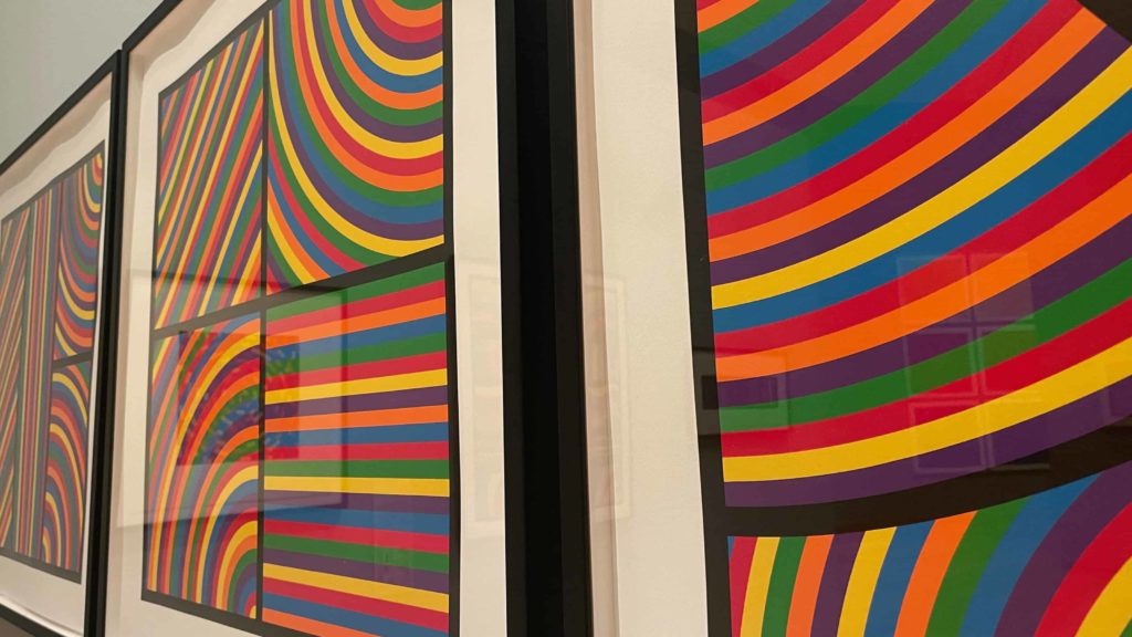 A series of Sol LeWitt's Color Band prints appears in Strict Beauty at the Williams College Museum of Art. Press image courtesy of WCMA.