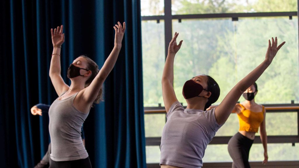 CoDA dancers rehearse at Williams College in spring 2021. Press photo courtesy of Williams College