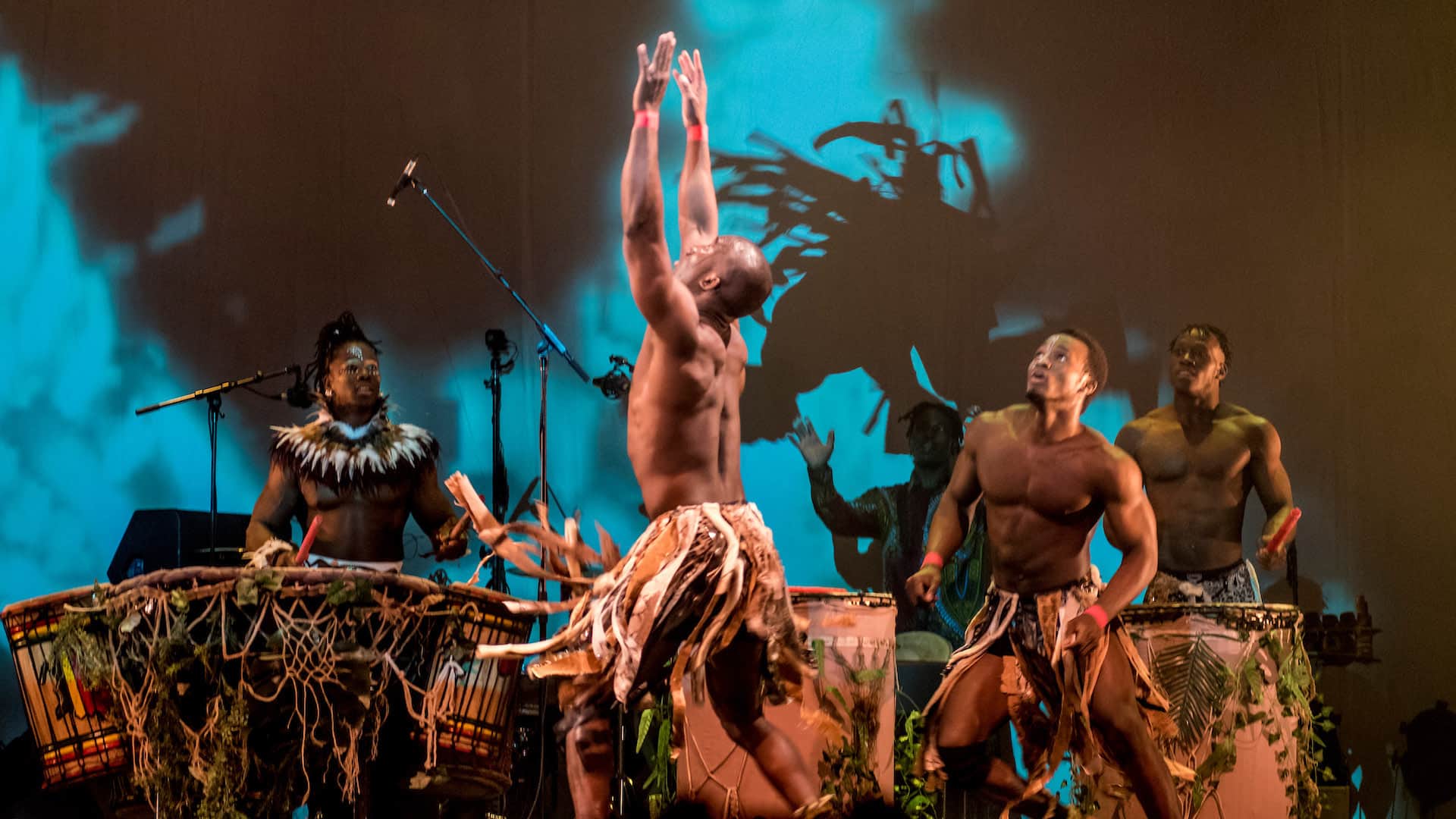 Montréal-based Cirque Kalabanté combines breathtaking acrobatics with live music played on the traditional instruments of their native Guinea.