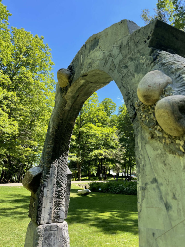 Joe Chirchirillo's stone arch frames the sky at the Mount.