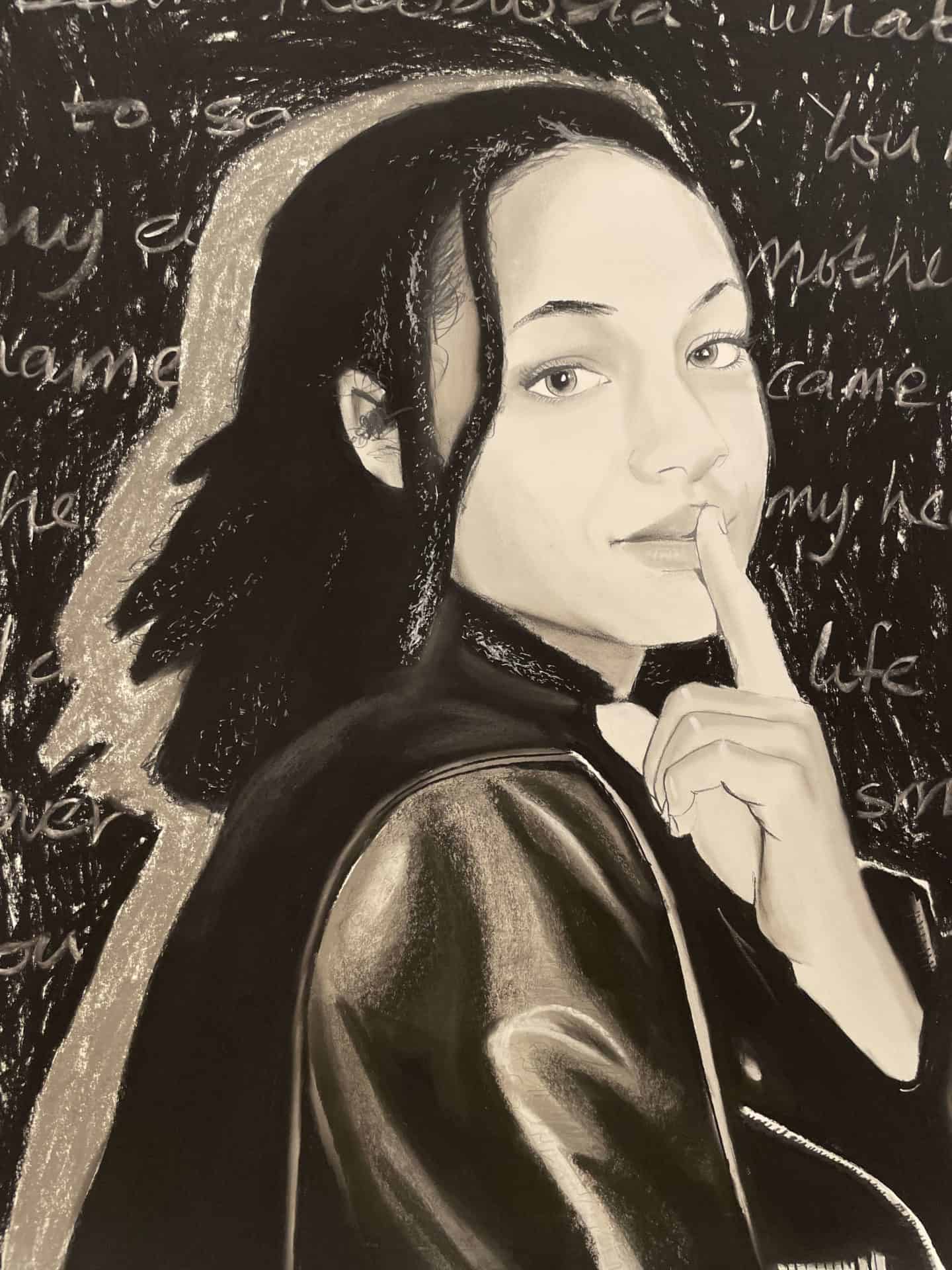 Nationally acclaimed artist Conrad Egyir shows charcoal portraits of students, colleagues and friends in his solo show at MCLA's Gallery 51. Press image by permission of MCLA