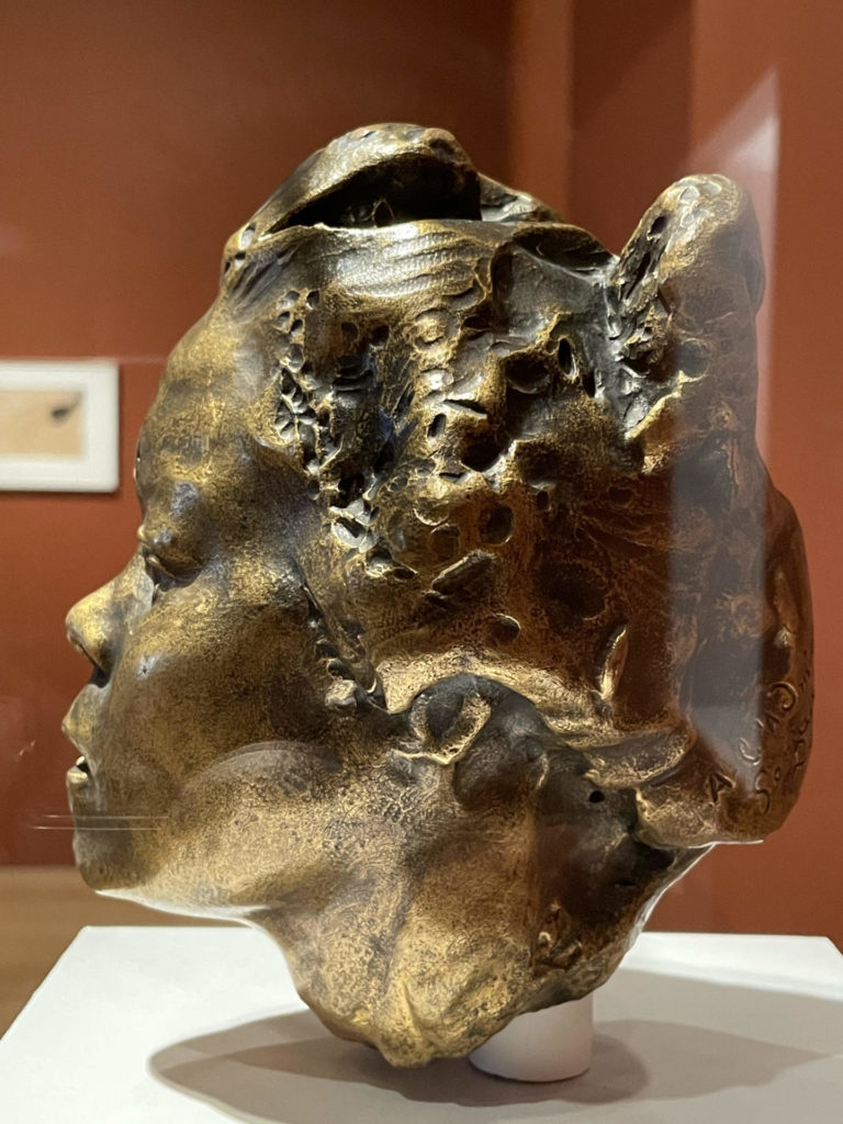 A bronze of Hanako, the Japanese performer Ohta Hisa, looks pensively into 'Rodin in the United States' at the Clark Art Institute. Photo taken with permission from the museum