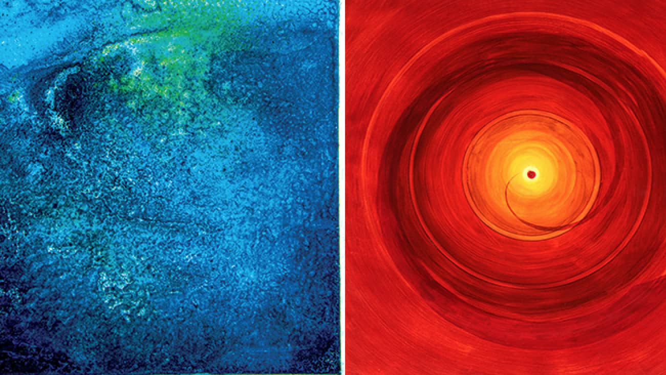 Painters Virginia Bradley and Chris Malcomson create vivid abstractions. Press image courtesy of the artists