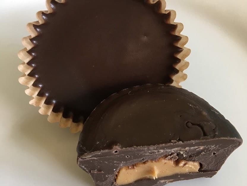 Dark chocolate peanut butter cups from Sweet Sam Bakes add a sweet accent to care packages. Press photo courtesy of the artist