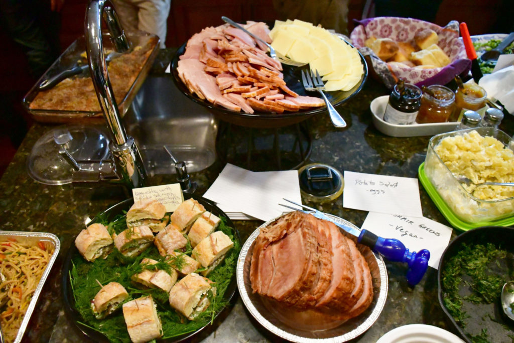 Food brought by guests during a potluck in Sheffield for "Queer Men of the Berkshires," on Sunday February 12, 2023.