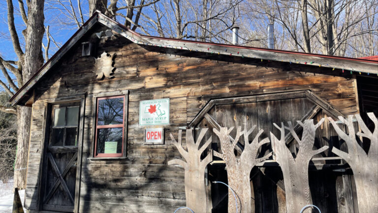 Bill and Elaine Markham have been boiling sap at Mill Brook sugar house since 1978.