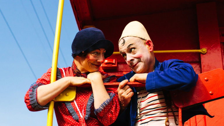 Happenstance Theatre presents Pinot & Augustine, a classic, family-friendly clown duo inspired by the golden age of Circus. Press photo courtesy of the Foundry