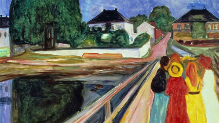 Edvard Munch, The Girls on the Bridge, 1902, oil on canvas. Private collection, Artist Rights Society, New York. Press photo courtesy of Clark Art Instutute.