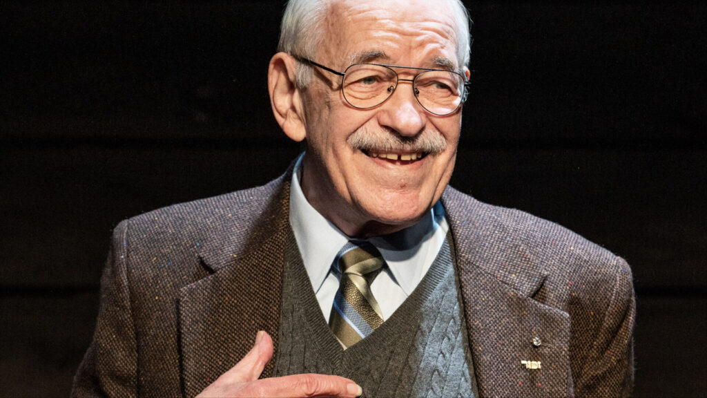 Kenneth Tigar stars in The Happiest Man on Earth, adapted from Eddie Jaku's memoir from World War II through a century. Press photo courtesy of Barrington Stage Company