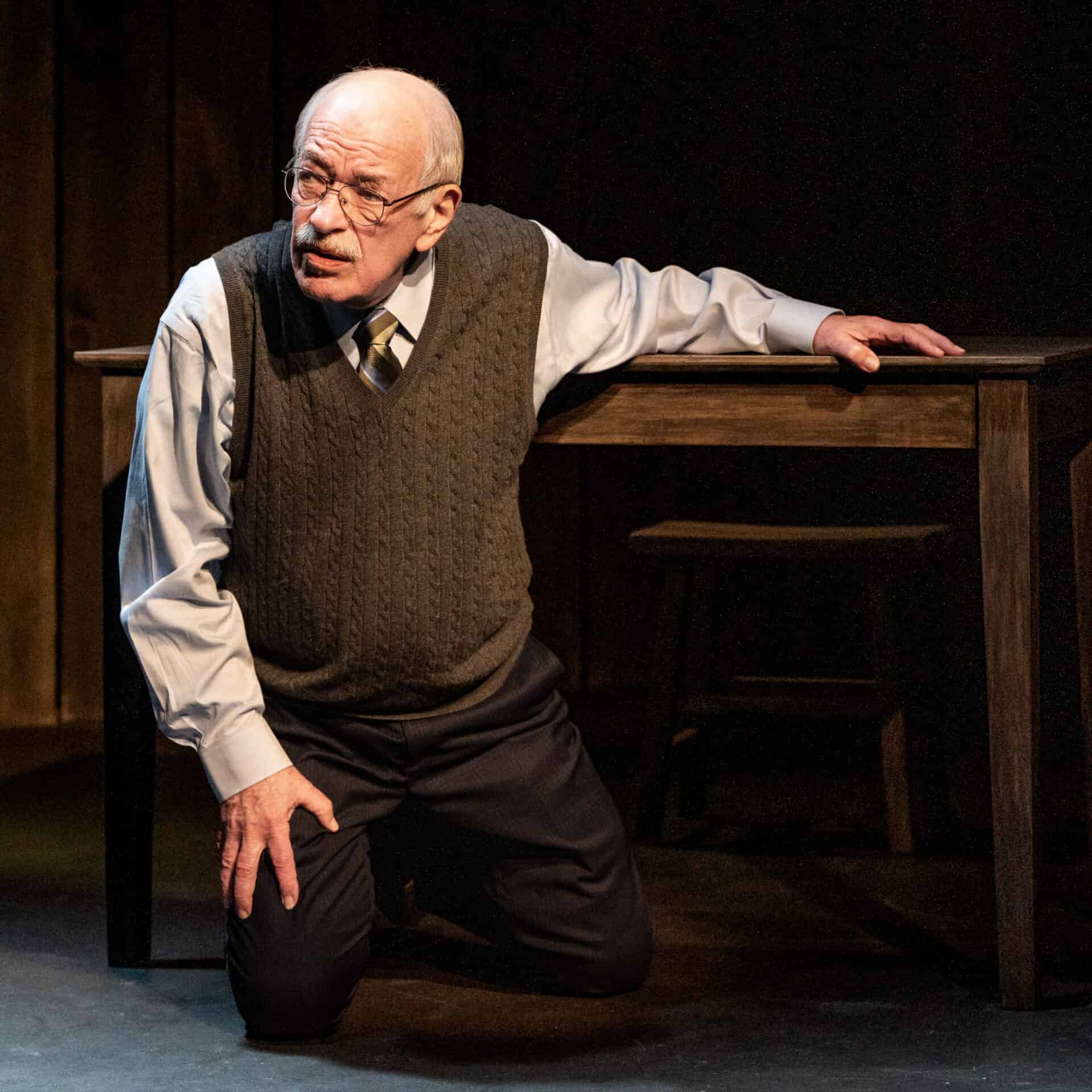 Kenneth Tigar stars in The Happiest Man on Earth, adapted from Eddie Jaku's memoir from World War II through a century. Press photo courtesy of Barrington Stage Company