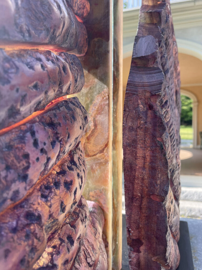 Sculptor Ron Mehlman's works in glass and stone fill the gardens and grounds at Chesterwood in Stockbridge, in the historic house and studio's 2023 contemporary sculpture show.