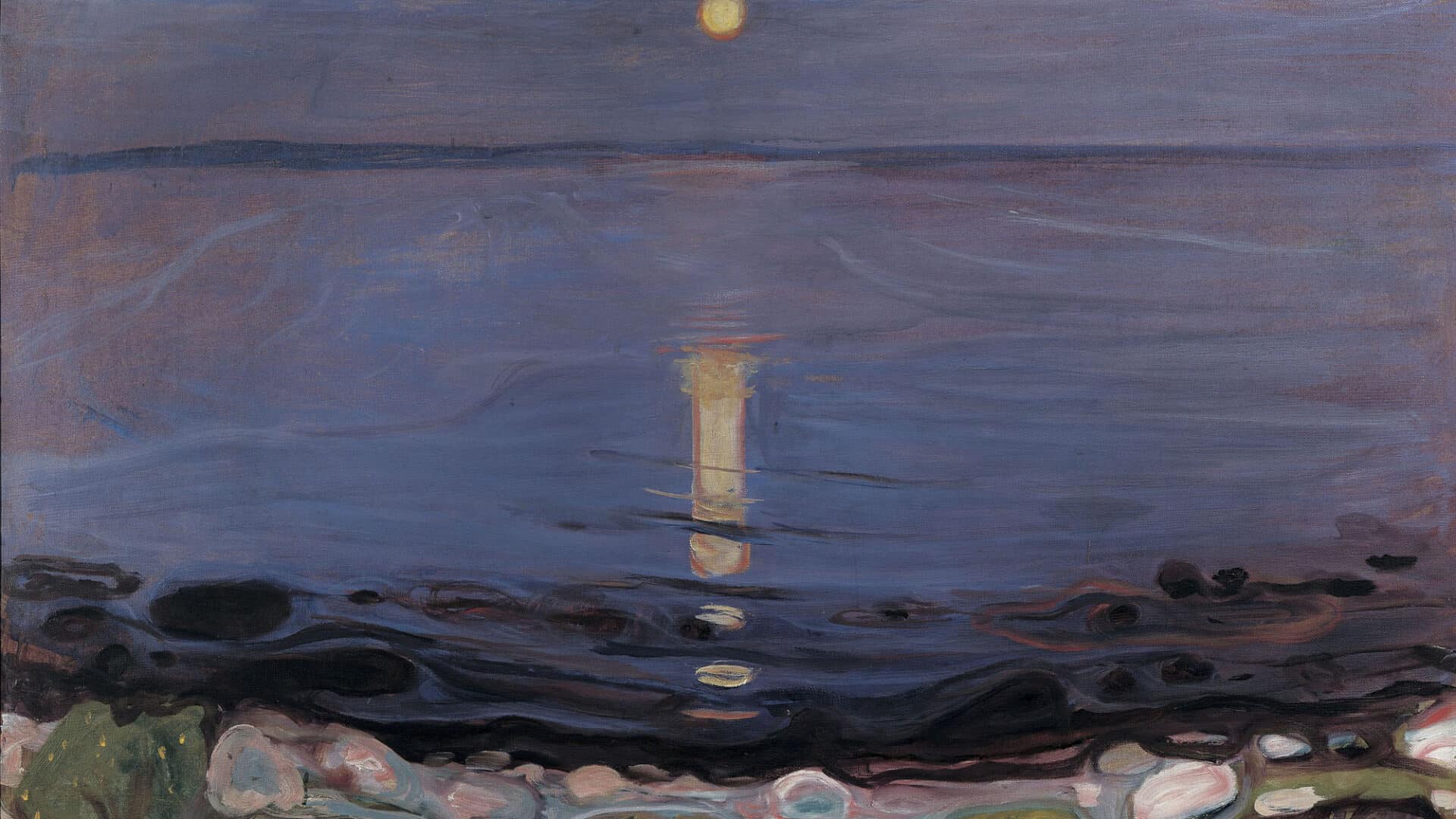 Edvard Munch, Summer Night by the Beach (detail), 1902–03, oil on canvas. Private collection, © Artists Rights Society New York