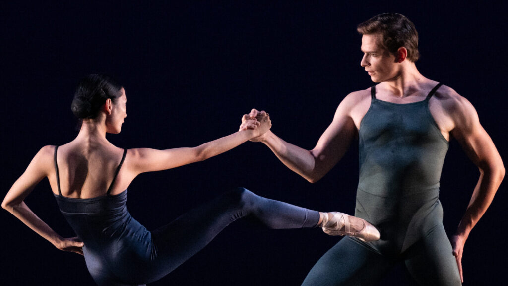 Jingling Mao and Jakob Feyferlik perform in Hans van Manen's Variations for Two Couples with the Dutch National Ballet. Press photo courtesy of Jacob's Pillow Dance Festival