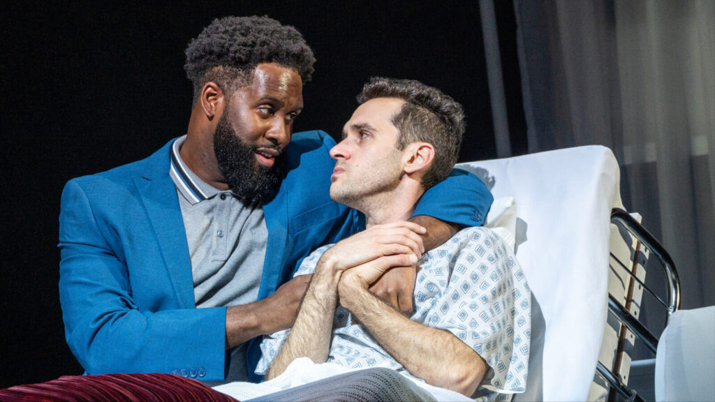 Darrell Purcell, Jr. and Adam Chanler-Berat appear as Roger and Gordon in A New Brain. Press photo courtesy of Barrington Stage Company