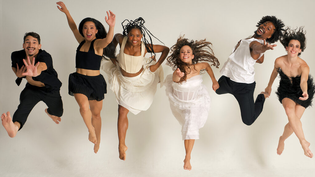Dancers in L.A. company Bodytraffic leap high. Press photo courtesy of the Mahaiwe