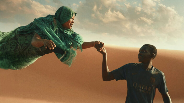 Seydou, a teenage boy who, together with his cousin Moussa, decides to leave Dakar in Senegal and make his way to Europe in a contemporary Odyssey through the dangers of the desert, the horrors of the detention centers in Libya and the perils of the sea. Film Still courtesy of Images Cinema