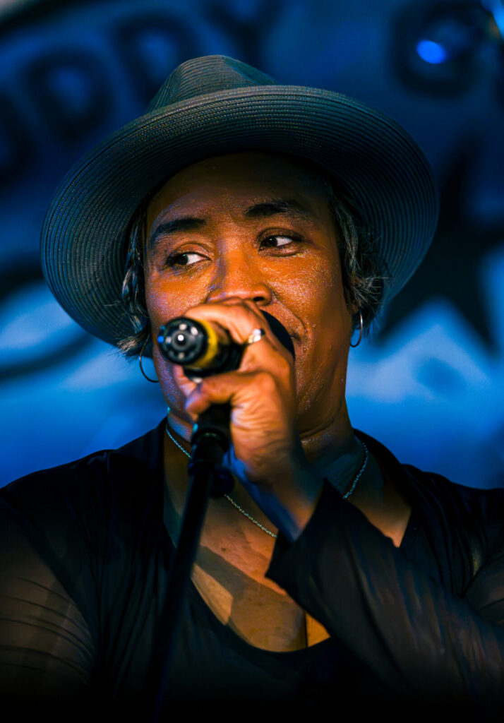 Blues vocalist Gina Coleman performs at Buddy Guy's legendary blues club in Chicago. Photo courtesy of the artist